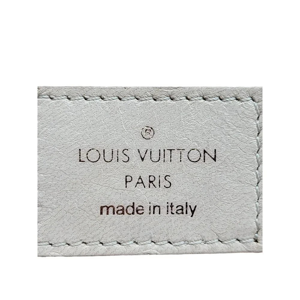 Louis Vuitton White Leather Sac Riveting Bag - Dust Bag + Lock & Key + COA - Picture 7 of 16
